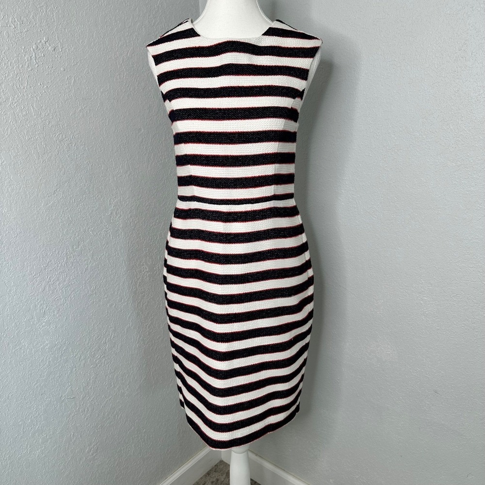 Banana Republic‎ red white blue Size 2 Sleeveless Striped womens dress